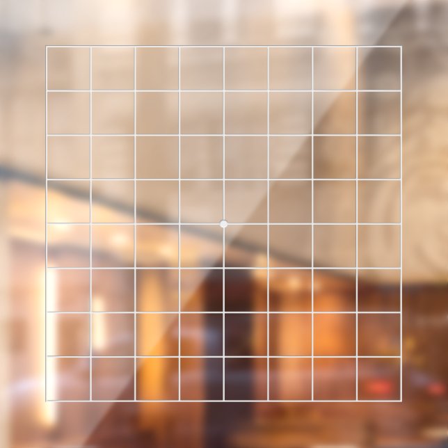 9 x 9 Goban Etched White Lines Transparente Decal Fensteraufkleber (Blatt 2)