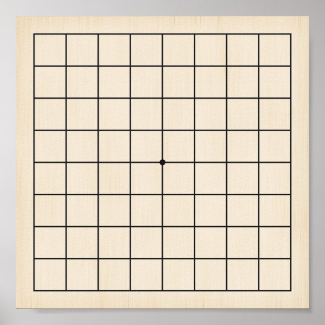 9 x 9 Goban Portable Gameboard oder Decoupage (bla Poster (Vorne)