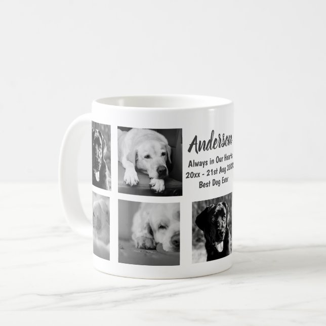 9 x Foto Collage Labrador Hund liebt benutzerdefin Kaffeetasse (Vorderseite Links)