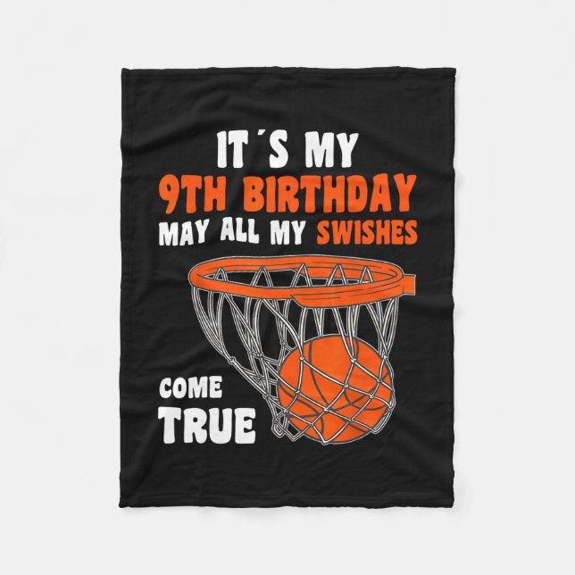 9 Year Old Happy 9th Birthday Sketll 9th Birthday  Fleecedecke (Vorderseite)