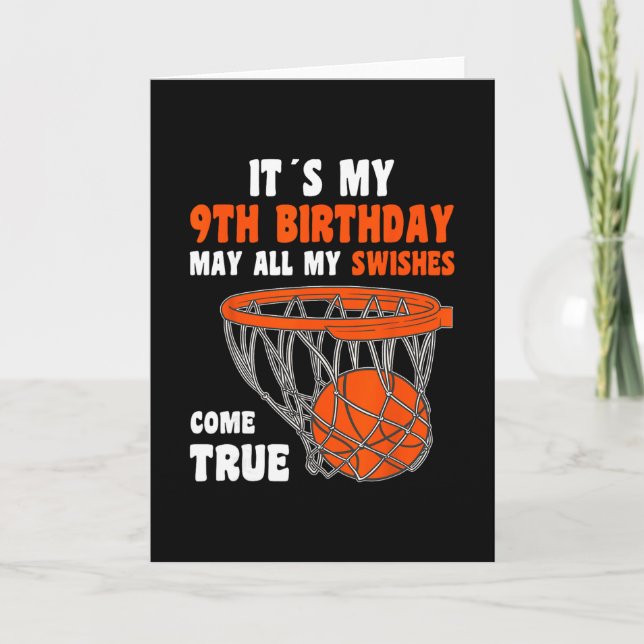 9 Year Old Happy 9th Birthday Sketll 9th Birthday  Karte (Vorderseite)