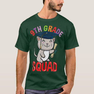 9H Grade Squad Cat Back O School T-Shirt
