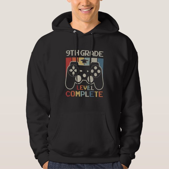 9th Grade Level Complete Game Controller Last Day  Hoodie (Vorderseite)