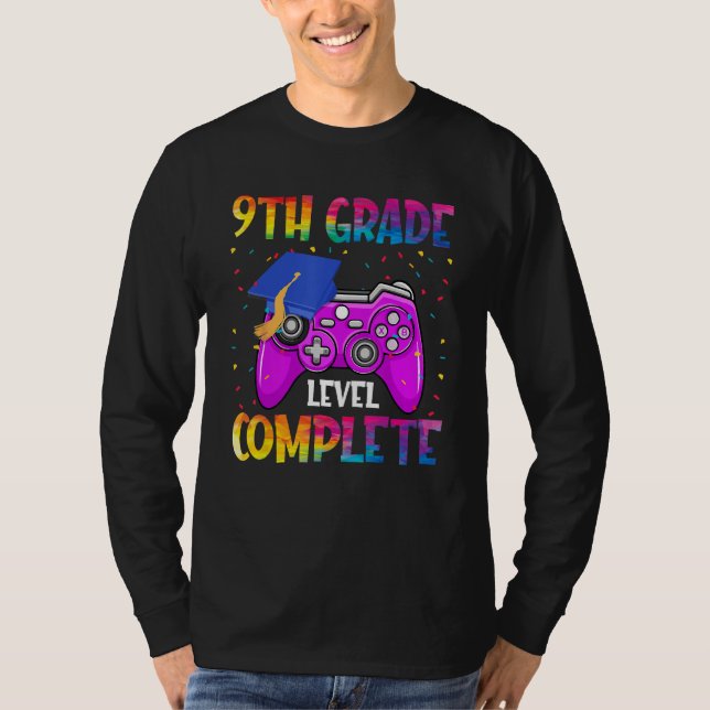9th Grade Level Complete Last Day Of School Gradua T-Shirt (Vorderseite)