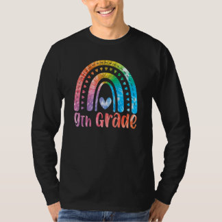 9th Grade Tie Dye Rainbow First Day Of Schoo Back T-Shirt