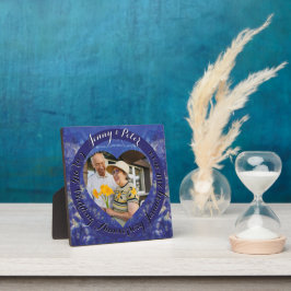 9th Wedding Jubiläum Lapis Lazuli Frame Fotoplatte