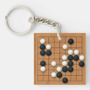 9x9 Go Board mit Steinen nach Maß Schlüsselanhänger