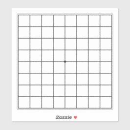 9x9 Goban für Puzzles & Games Transparent 8"x8" Aufkleber