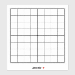 9x9 Goban für Puzzles & Games Transparent 8"x8" Aufkleber