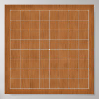 9x9 Goban mit White Lines Gameboard oder Decoupage