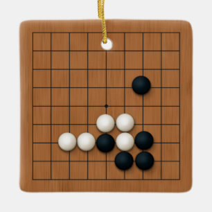 9x9 Igo Board mit Stones Personalisiert Keramikornament