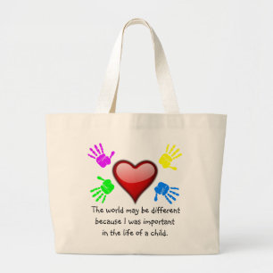 A0001 Ich machte einen Unterschied in der Life.Bag Jumbo Stoffbeutel
