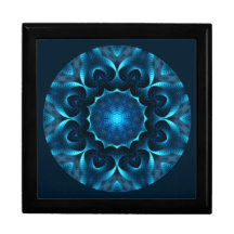 A01. Midnight Blue Mandala Tiled Box1