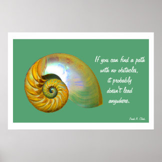 A06 Nautilus-Muschel-Poster - Inspiration Zitat.3 Poster