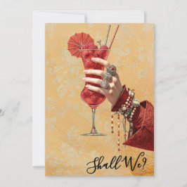 *~* A101 16 Verziert Cocktail FOTO BACHELORETTE Einladung