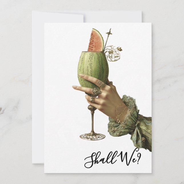 *~* A101 4 Verziert Cocktail FOTO BACHELORETTE Einladung (Vorderseite)