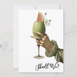 *~* A101 4 Verziert Cocktail FOTO BACHELORETTE Einladung