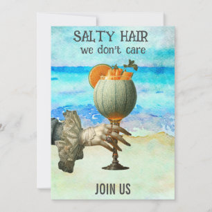 *~*  A101 Beach Cocktail 12 FOTO JUNGGESELLINNEN-A Einladung