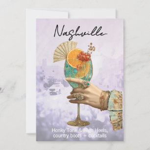 *~* A101 Cocktail FOTO Nashville 7 BACHELORETTE Einladung