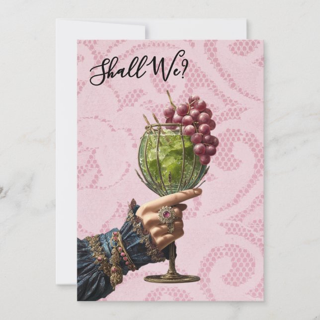 *~* A101 Cocktail Verziertes FOTO 25 BACHELORETTE Einladung (Vorderseite)