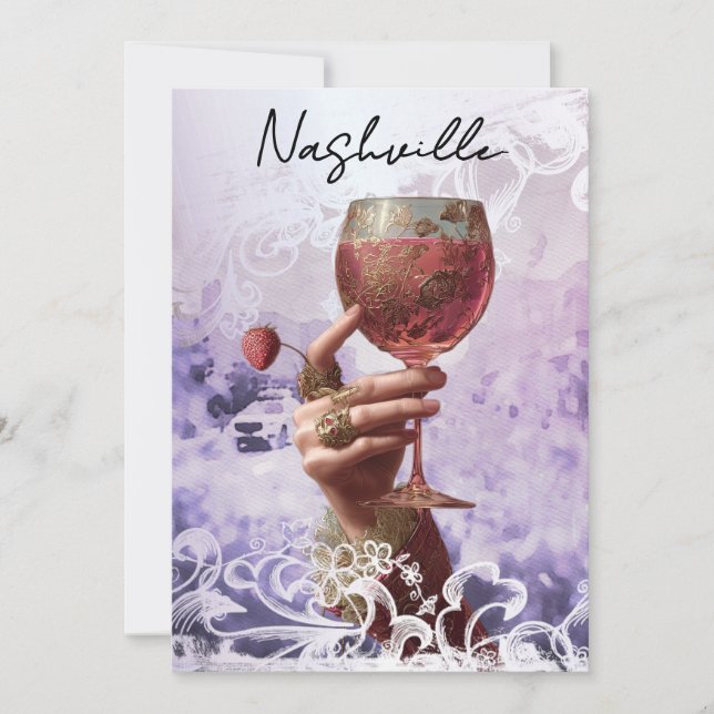 *~* A101 FOTO Cocktail 30 Nashville BACHELORETTE Einladung (Vorderseite)
