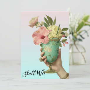 *~* A101 FOTO OmbreCocktail 10 JUNGGESELLINNENABSC Einladung