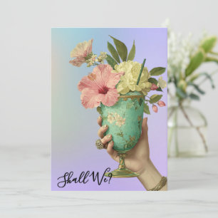 *~* A101 FOTO Ornamente Cocktail 10 JUNGGESELLINNE Einladung