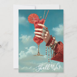 *~* A101 Verziert Cocktail FOTO 16 BACHELORETTE SK Einladung