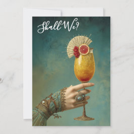 *~* A101 Verziert Cocktail FOTO 24 BACHELORETTE Einladung