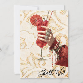 *~* A101 Verziert Cocktail FOTO 4 BACHELORETTE Einladung