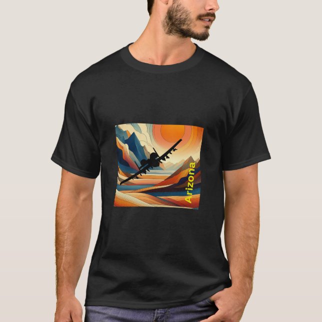 A10 Warthog über Arizona T-Shirt (Vorderseite)