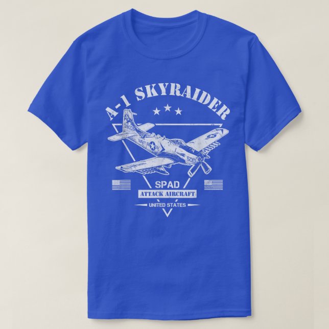 A1 Skyraider SPAD-Luftfahrzeug T-Shirt (Design vorne)