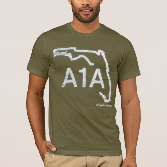 A1A Caostal Landstraße T-Shirt (Vorderseite)