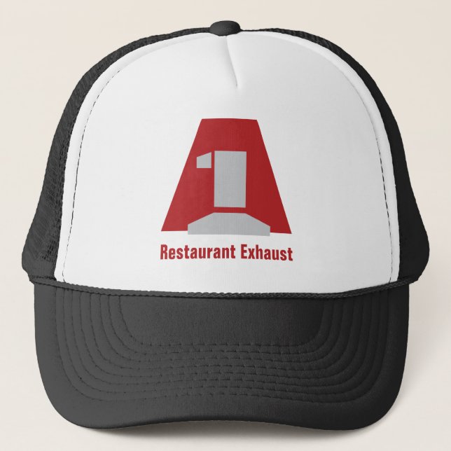 A1LogoLarge, Restaurant-Auspuff Truckerkappe (Vorderseite)