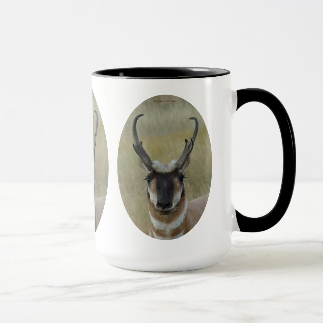 A20 Pronghorn Antilopen-Dollar-schwarzes Tasse (Rechts)