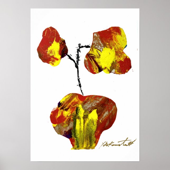 A2 ポ ス タ* 花 版 画 の シ JAHRE ZEIT * Blume Imagen Poster (Vorne)