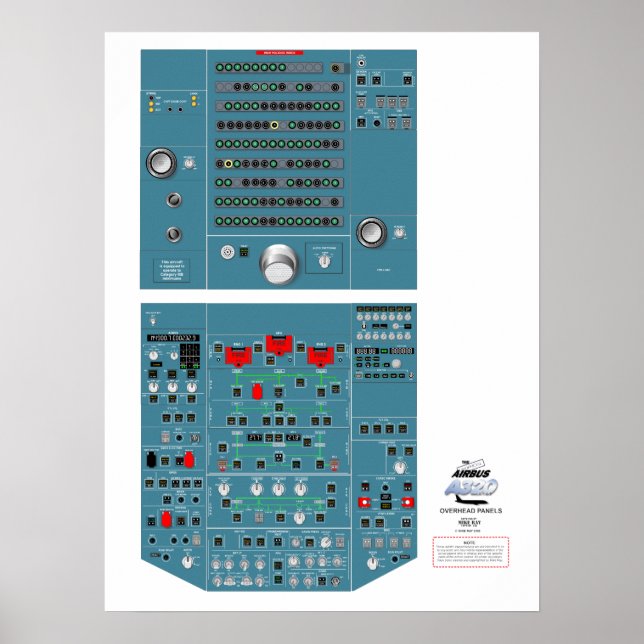 A320-Overhead-Panel-Poster Poster (Vorne)