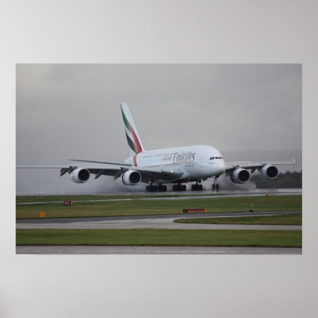 A380 Landing in Manchester Poster (Vorne)