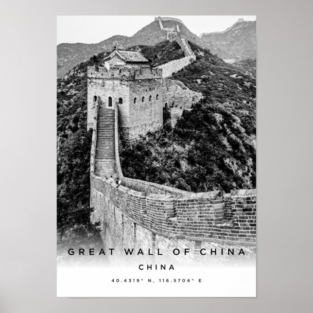 A3 Die große Mauer der China koordiniert Poster (Vorne)
