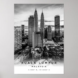 A3 Kuala Lumpur Malaysia koordiniert Poster