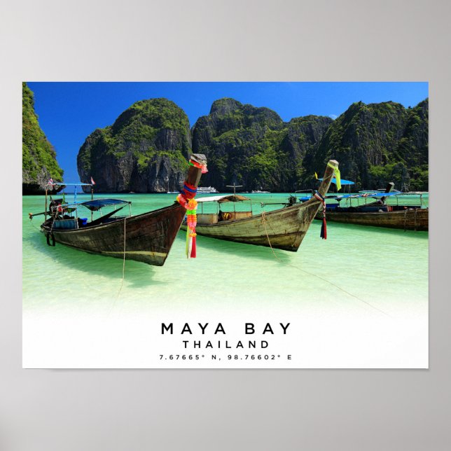 A3 Maya Bay | Maya Beach | Ko Phi Phi | Thailand Poster (Vorne)