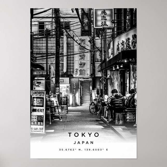 A3 Tokio Japan koordiniert Poster (Vorne)