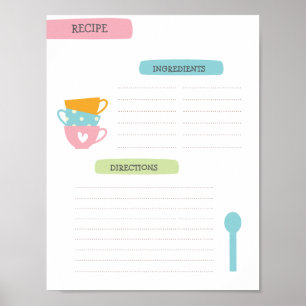 A4 Rezeptvorlage (Sofortdownload) Poster