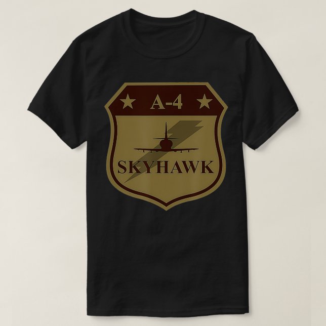 A4 Skyhawk Patch (gedämpft) T-Shirt (Design vorne)
