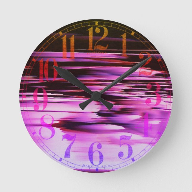 A60 Glitch Foto Nr. 001 Runde Uhr (Vorderseite)