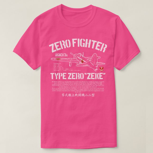 A6M Zero Zeke Imperial Japan Nay Air Service Fi T-Shirt (Design vorne)
