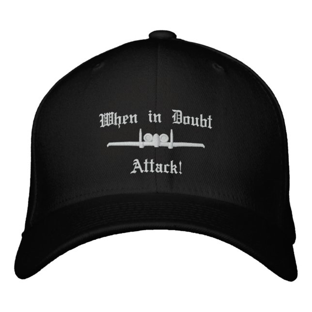 A-10 Angriff Golf Hat W/Call-Zeichen auf der Rücks Bestickte Kappe (Vorderseite)