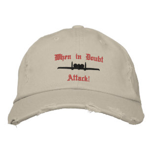 A-10 Angriff Golf Hat W/Call-Zeichen auf der Rücks Bestickte Kappe