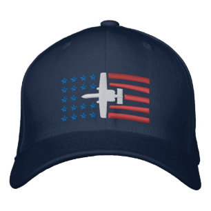 A-10 Attack Jet US Flagge - Red White Blue Bestickte Baseballkappe