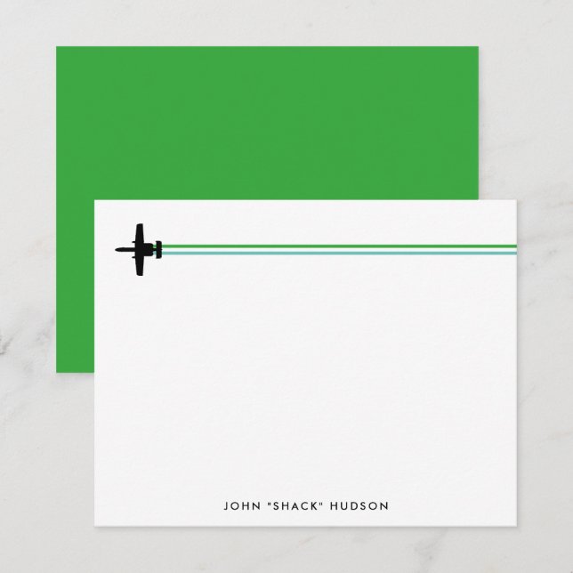 A-10 Kampfjet mit gestreifter, individueller Stati Mitteilungskarte (Vorne/Hinten)